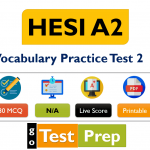 HESI A2 Vocabulary Practice Test 2024
