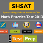 SHSAT Math Practice Test 2013 (Released Question Answers)