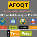 AFOQT Verbal Analogies Practice Test 2024