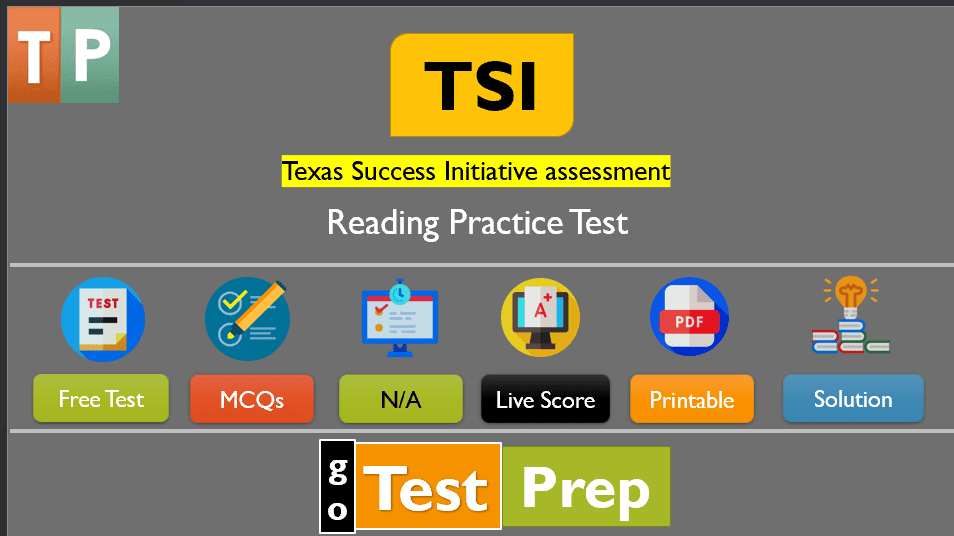 TSI Exam Reading Practice Test 2024